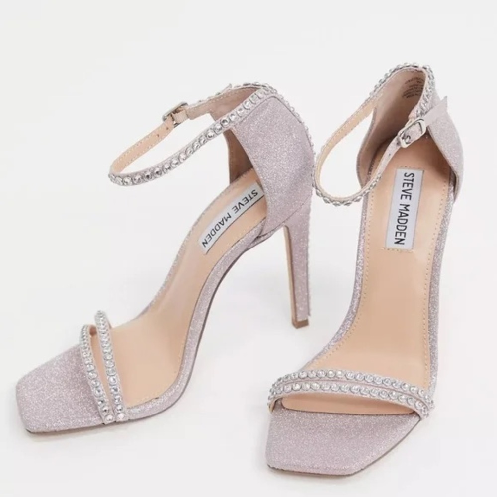 Women’s STEVE MADDEN Collette Heeled Sandal- Blush. Size 8